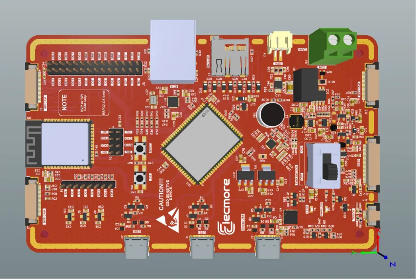 Isolated flyback power supply board with transformer, isolation slots and screw terminals